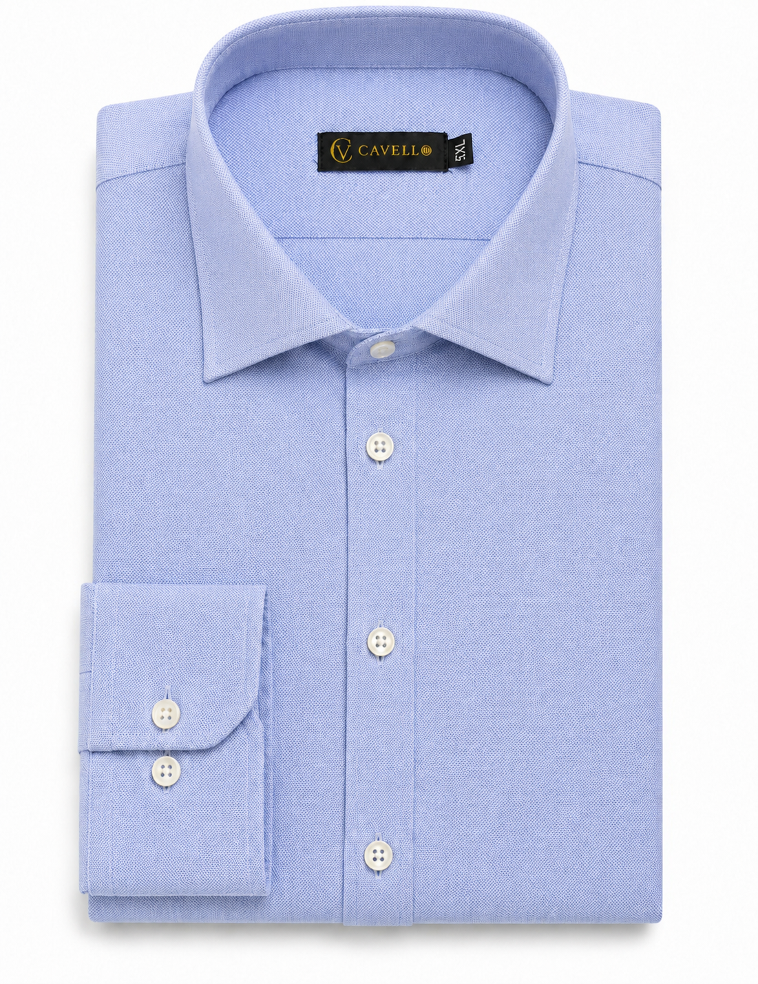 oxford cotton Regular Fit Sky Blue shirt Italian collar