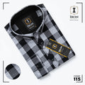 IRON Black & Grey Check Button-Down Shirt