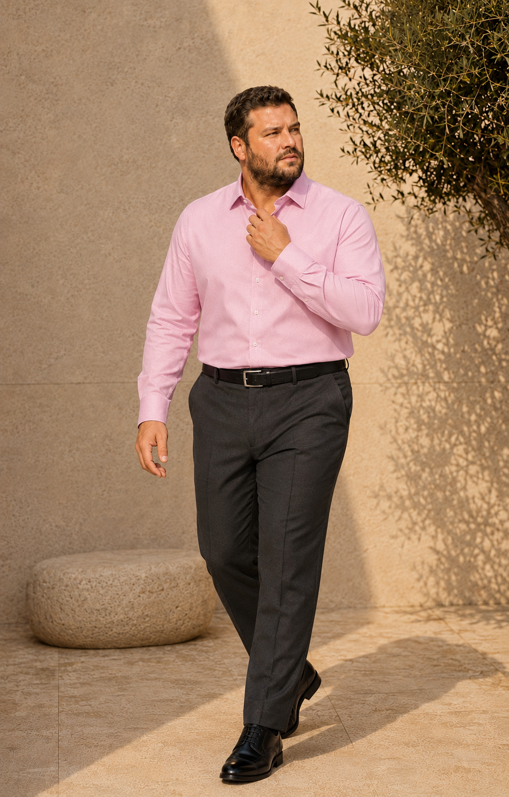Oxford Lotus Pink Italian Collar Shirt