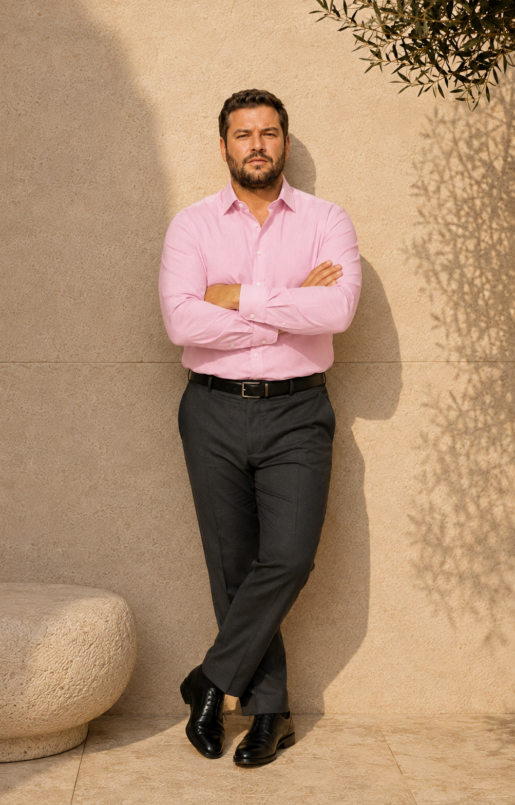 Oxford Lotus Pink Italian Collar Shirt