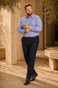 Oxford Sky Blue Italian Collar Shirt