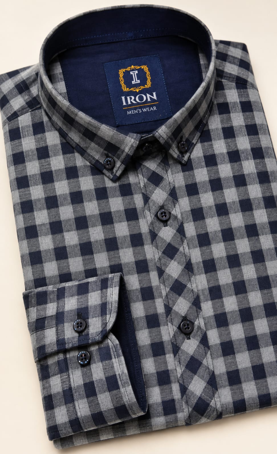 The Regent Navy Check Shirt