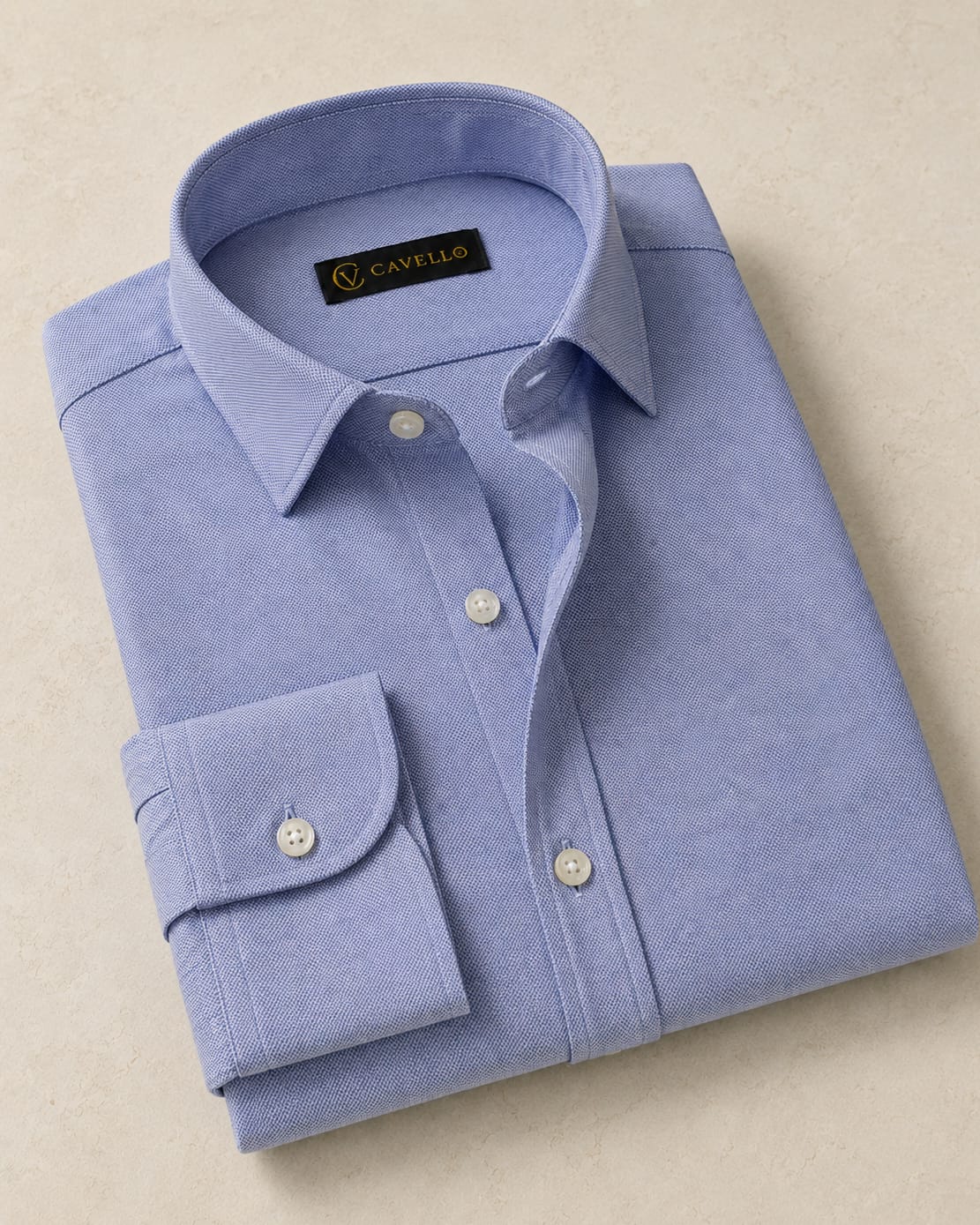 Oxford Sky Blue Italian Collar Shirt