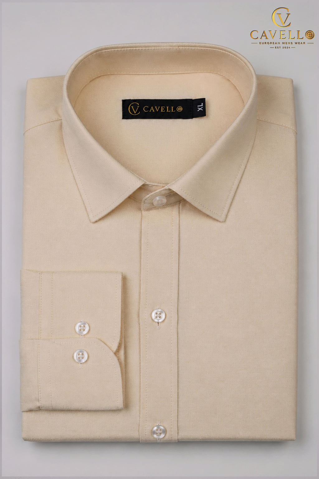 Oxford Light Yellow Italian Collar Shirt