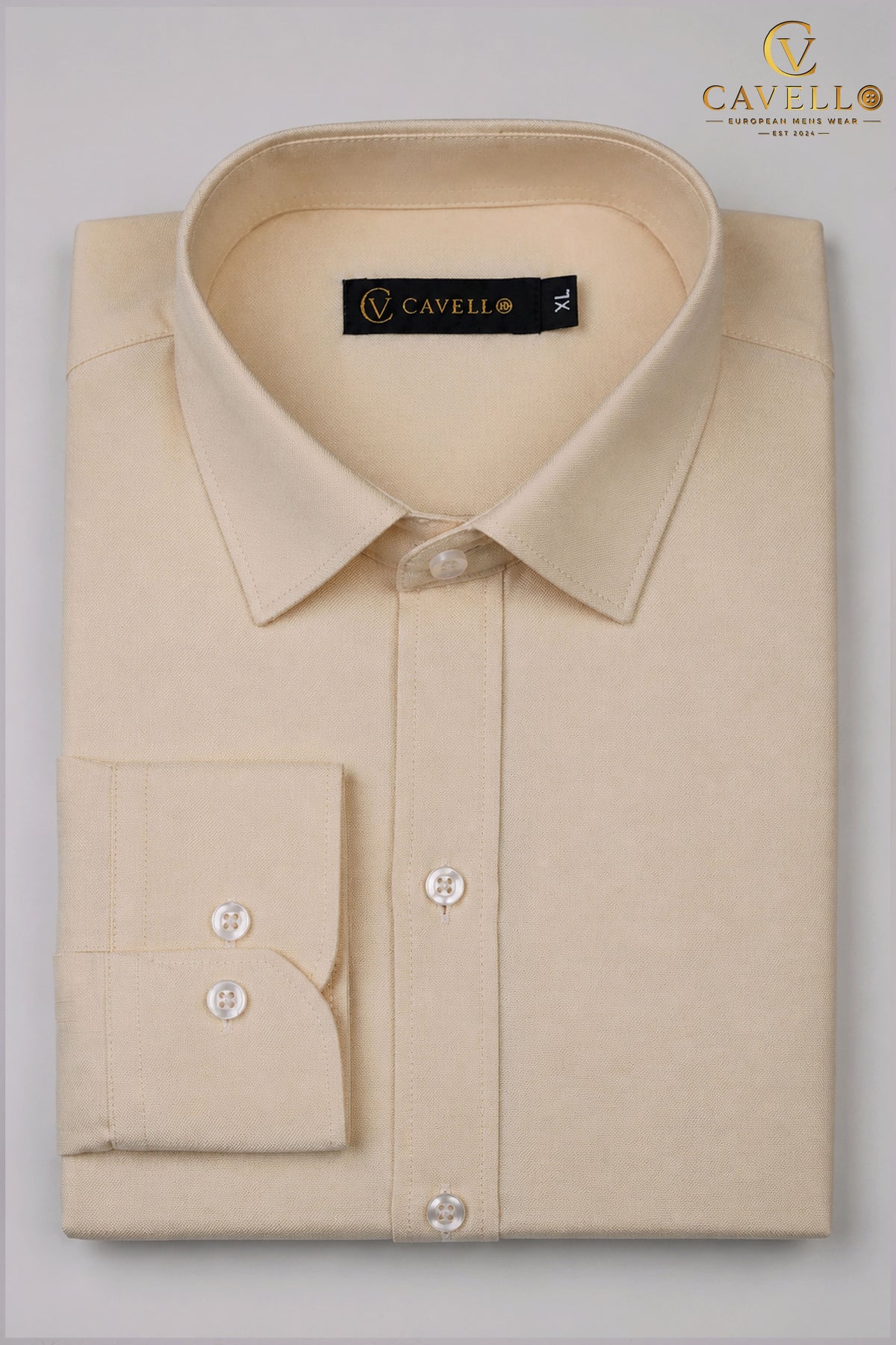 Oxford Light Yellow Italian Collar Shirt