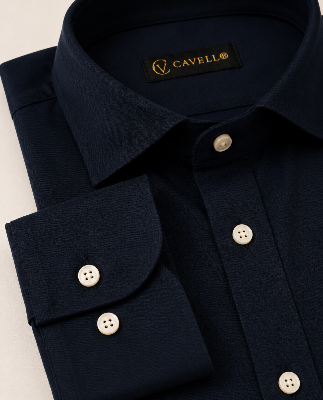 Oxford Deep Navy Italian Collar Shirt
