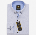 IRON White & Navy Micro-Print Shirt