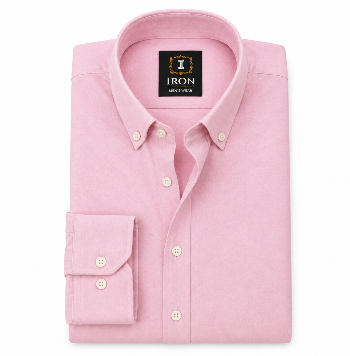 oxford cotton Regular Fit Lotus Pink  Button-Down Collar