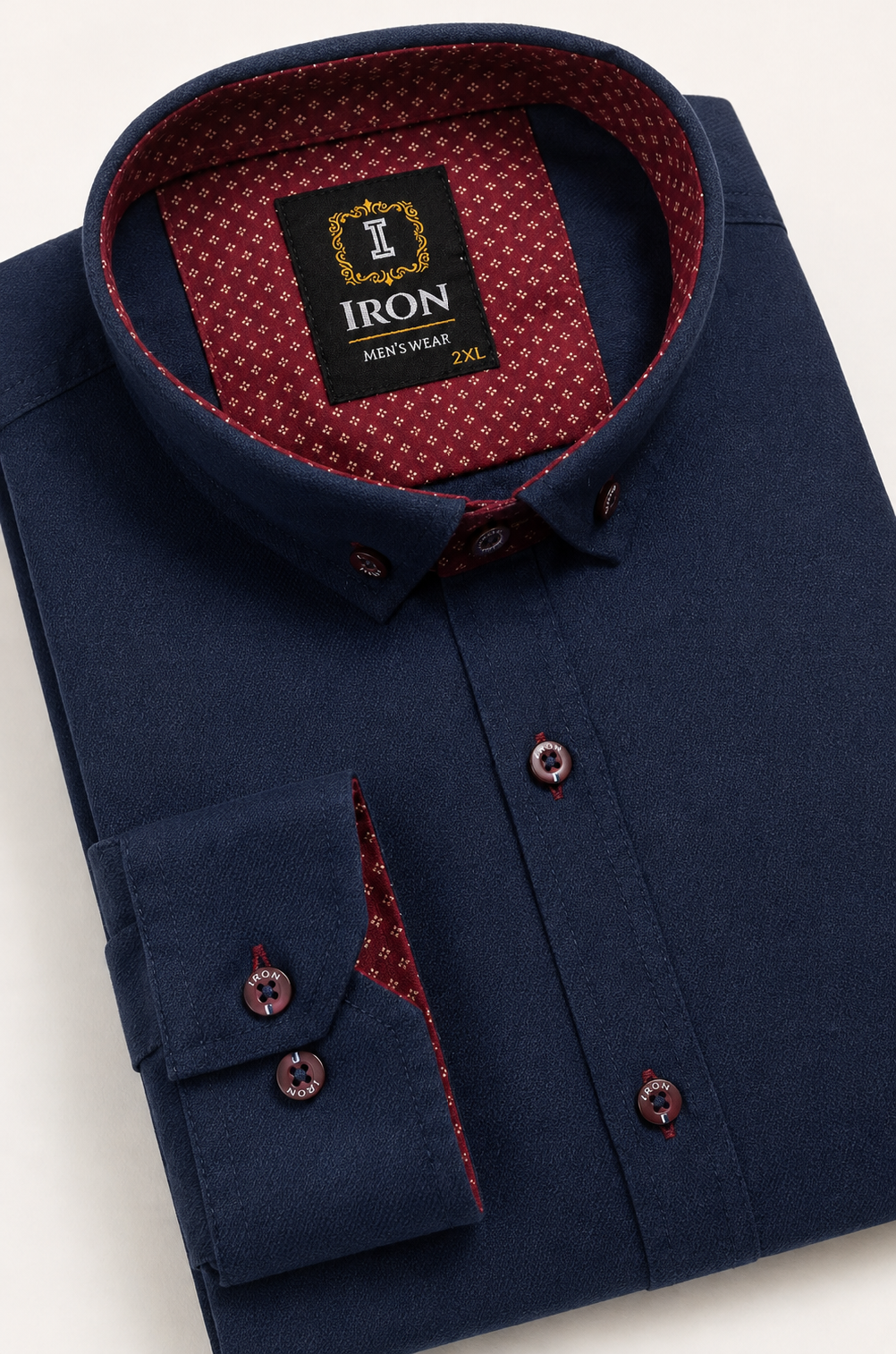 The Heritage Navy & Burgundy Shirt