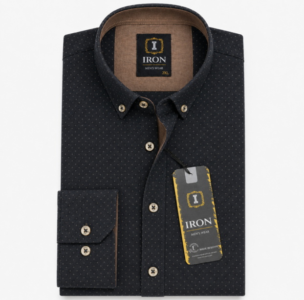 IRON Olive Polka Dot Shirt