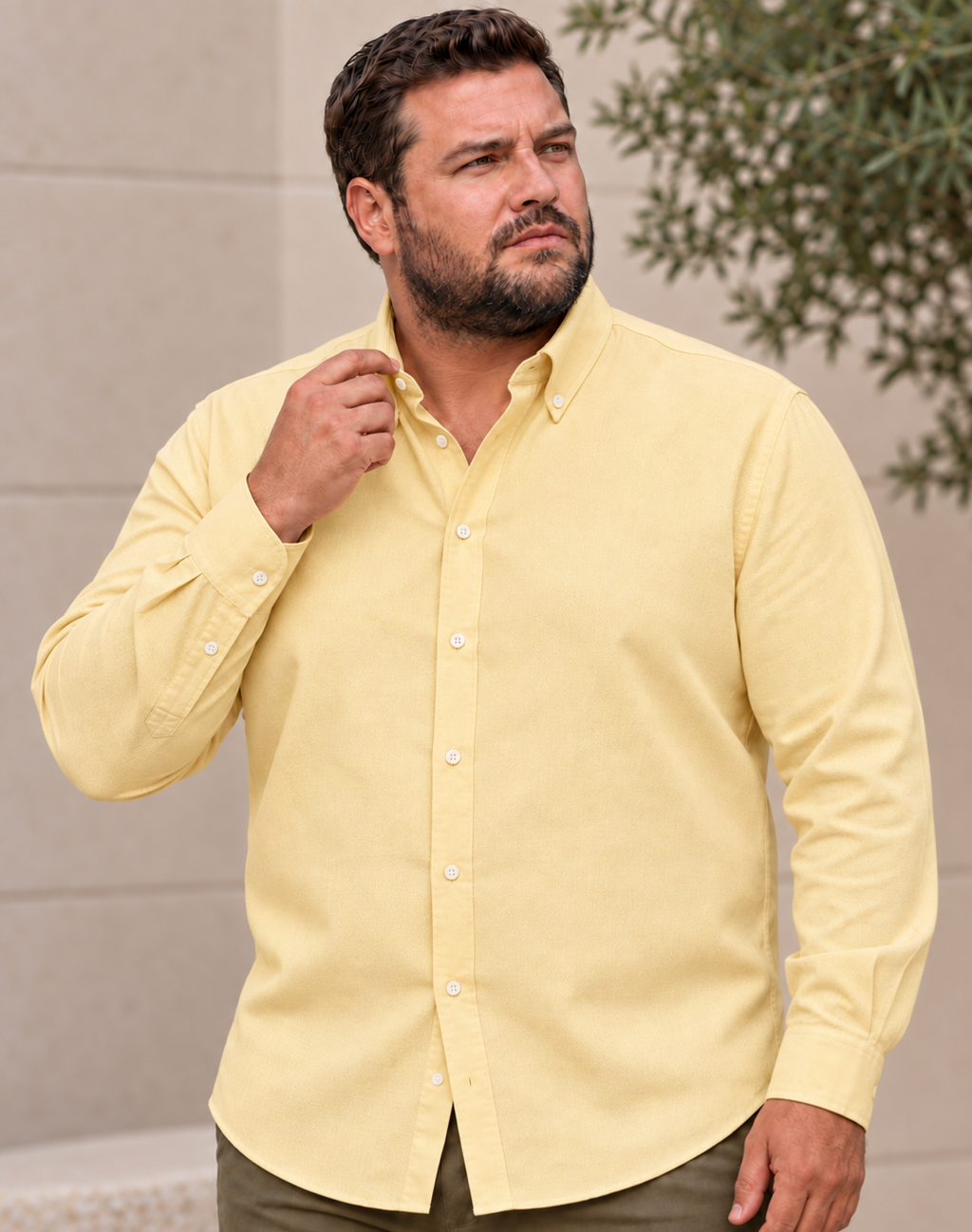 Oxford Light Yellow Button-Down Shirt