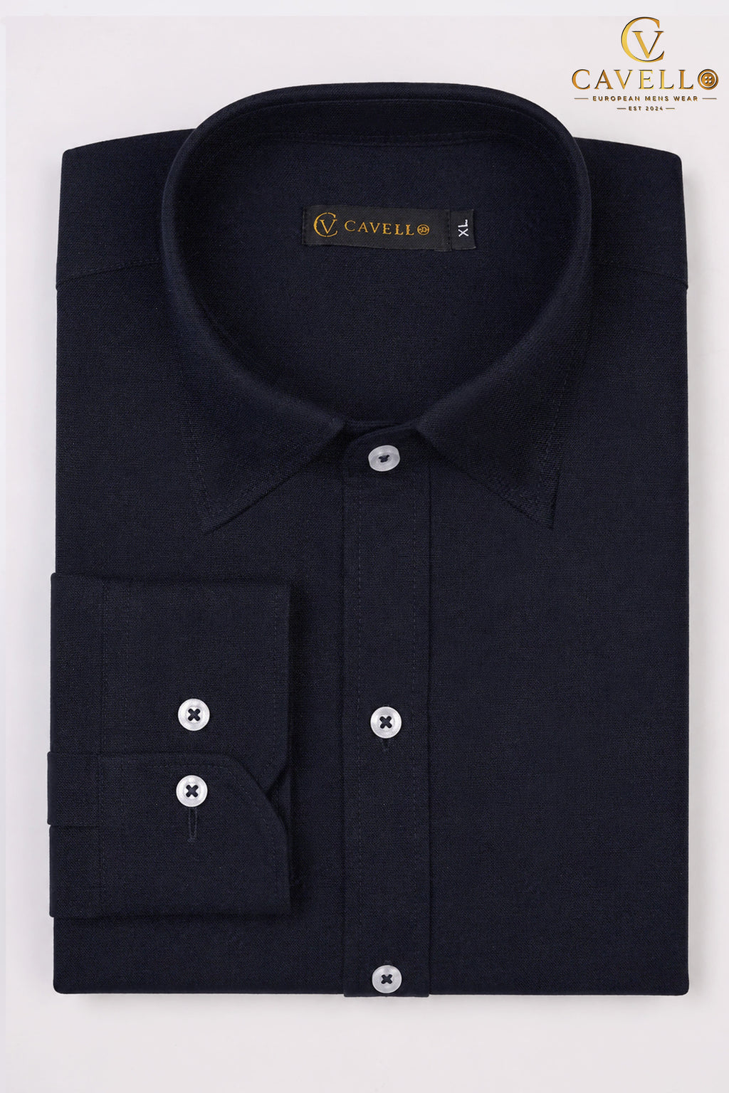 Oxford Deep Navy Italian Collar Shirt