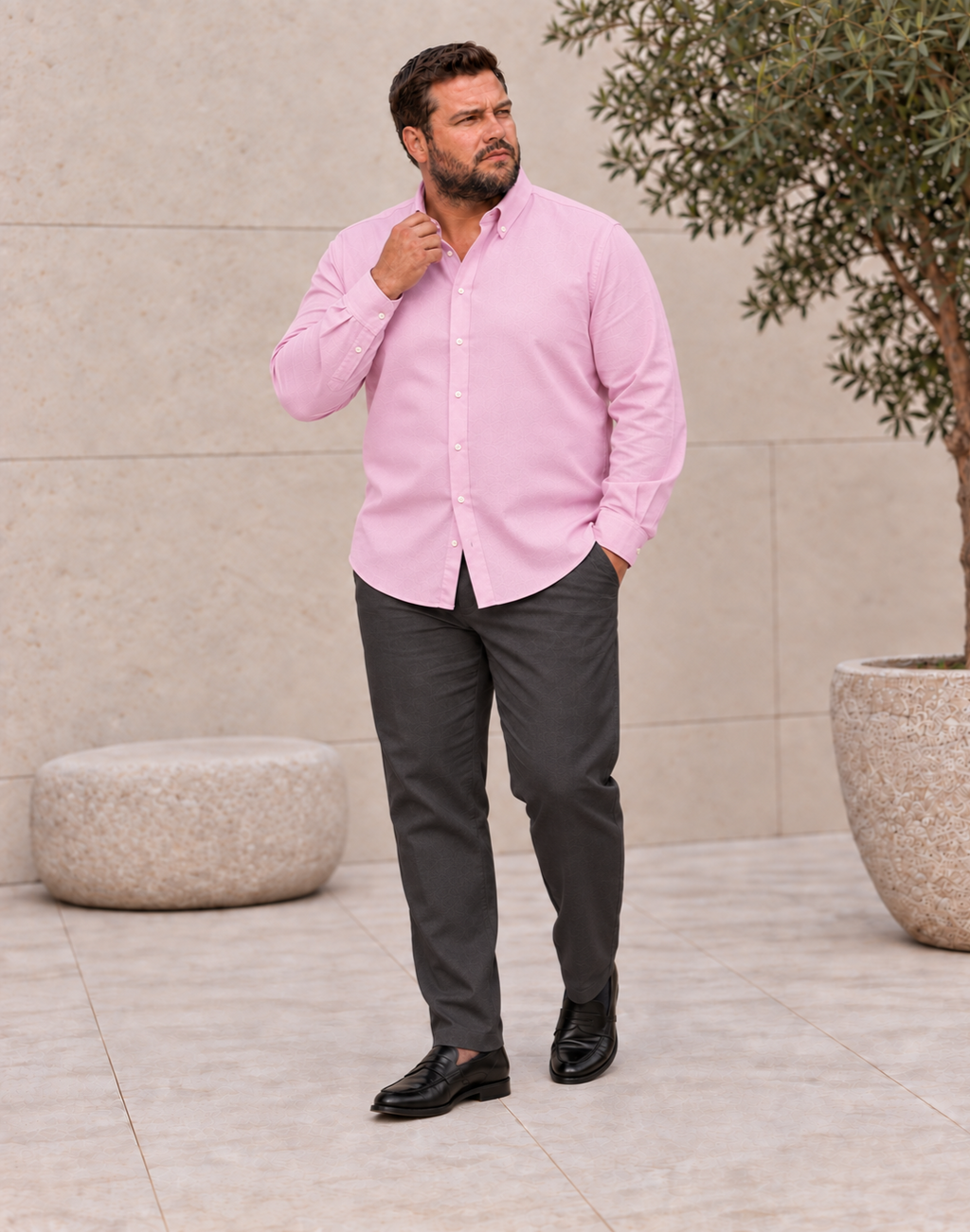 Oxford Lotus Pink Button-Down Shirt