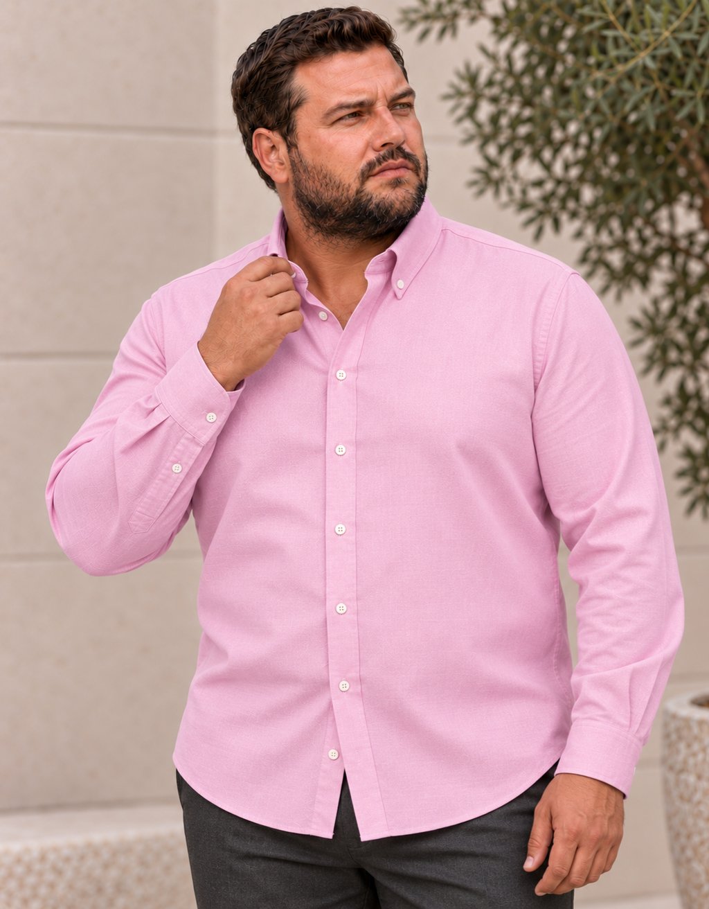 Oxford Lotus Pink Button-Down Shirt