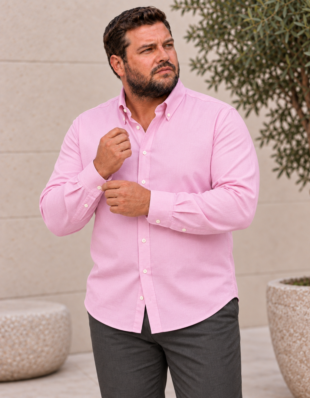 Oxford Lotus Pink Button-Down Shirt