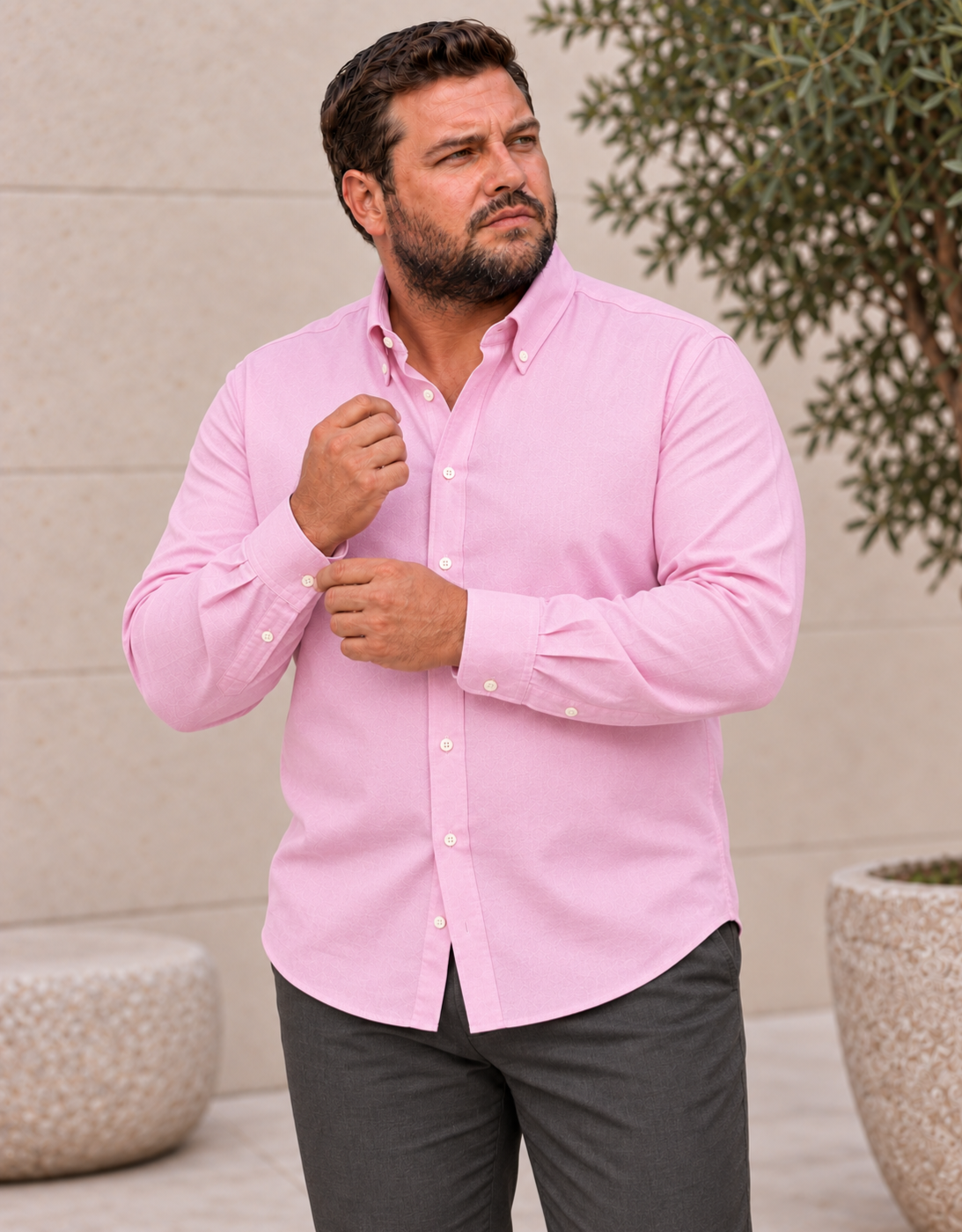Oxford Lotus Pink Button-Down Shirt