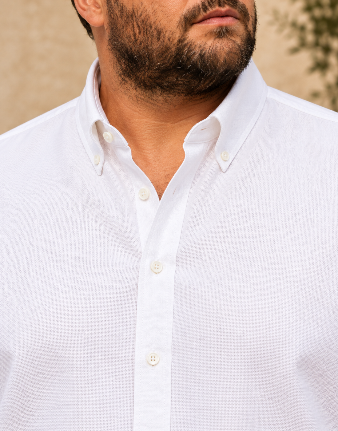 Oxford Pearl White Button-Down Shirt